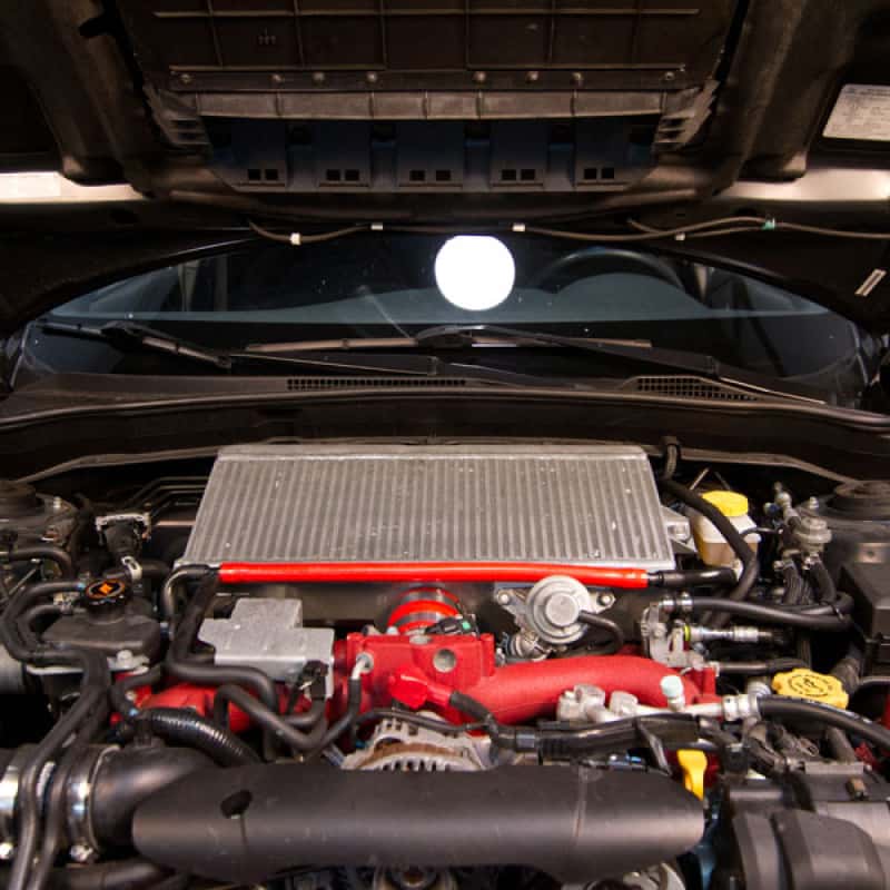 Mishimoto — Mishimoto Subaru 08-15 WRX STi Top-Mount Intercooler Kit - Powder Coated Silver & Red Hoses - view 20