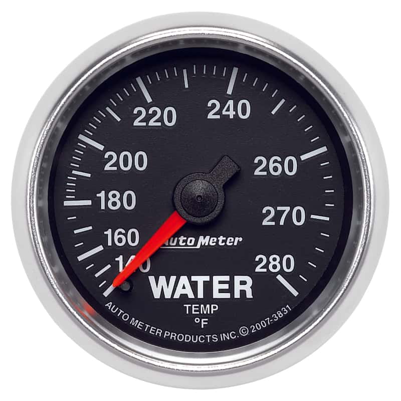 AutoMeter — AutoMeter Gauge Water Temp 2-1/16in. 140-280 Deg. F Mechanical Gs
2-1/16" WATER TEMP, - view 1