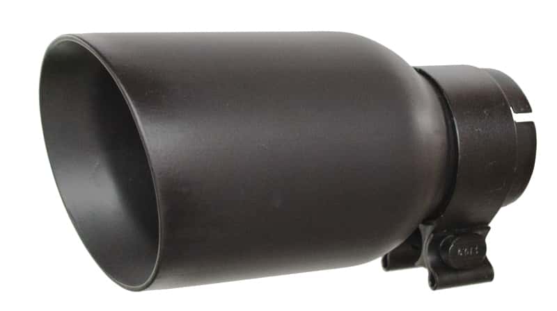 Go Rhino — Go Rhino Exhaust Tip - Textured black - ID 2 1/2in x L 8in x OD 4in
GR Black Exhaust Tip - view 1