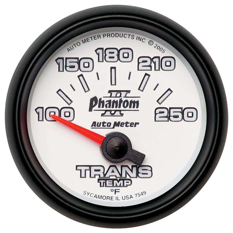 AutoMeter — Autometer Phantom II 52.4mm Short Sweep Electronic 100-350 Def F Transmission Temperature Gauge
2-1/16" TRANS TEMP, - view 2