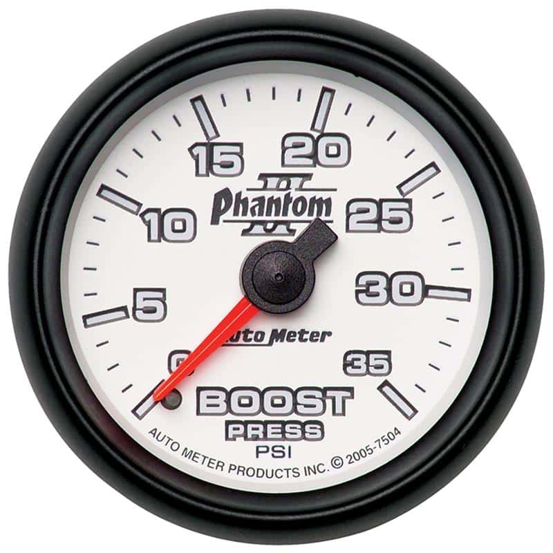 AutoMeter — Autometer Phantom II 52.4mm Mechanical 0-35 PSI Boost Gauge
2-1/16" BOOST, 0-35 - view 2