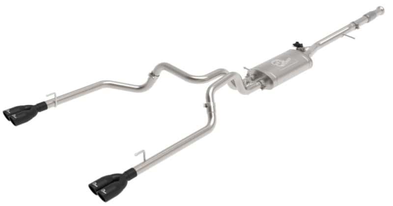 aFe — aFe Gemini XV 3in 304 SS Cat-Back Exhaust w/ Cutout 19-21 GM Silverado/Sierra 1500 V8- w/ Black Tips
Cat-Back Exhaust - view 2