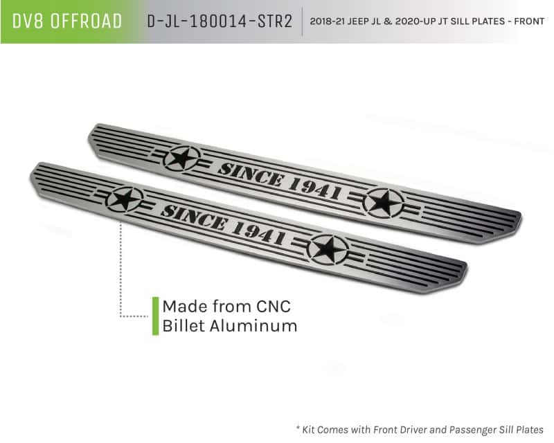 DV8 Offroad — DV8 Offroad 2018-2019 Jeep Gladiator JL Front Sill Plates
Sill Plates - view 1
