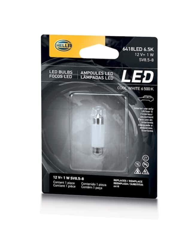 Hella — Hella LED 6418 12V 1W SV8.5-8 6.5K 36 SING Bulb
6418LED 6.5K Bulb - view 2