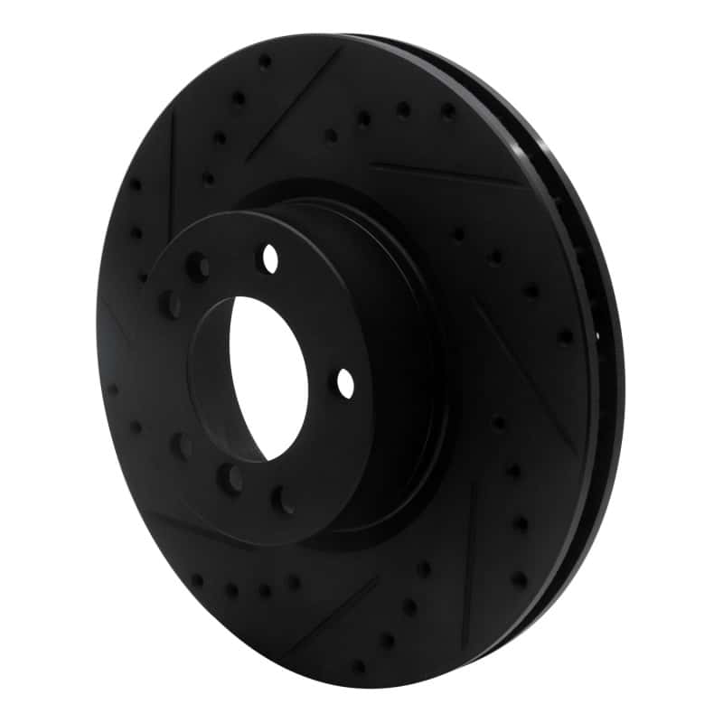 R1 Concepts — R1 93-97 BMW 850CI Front Left Drilled & Slotted Black Brake Rotor
R1 Brake Rotor Drill - view 2