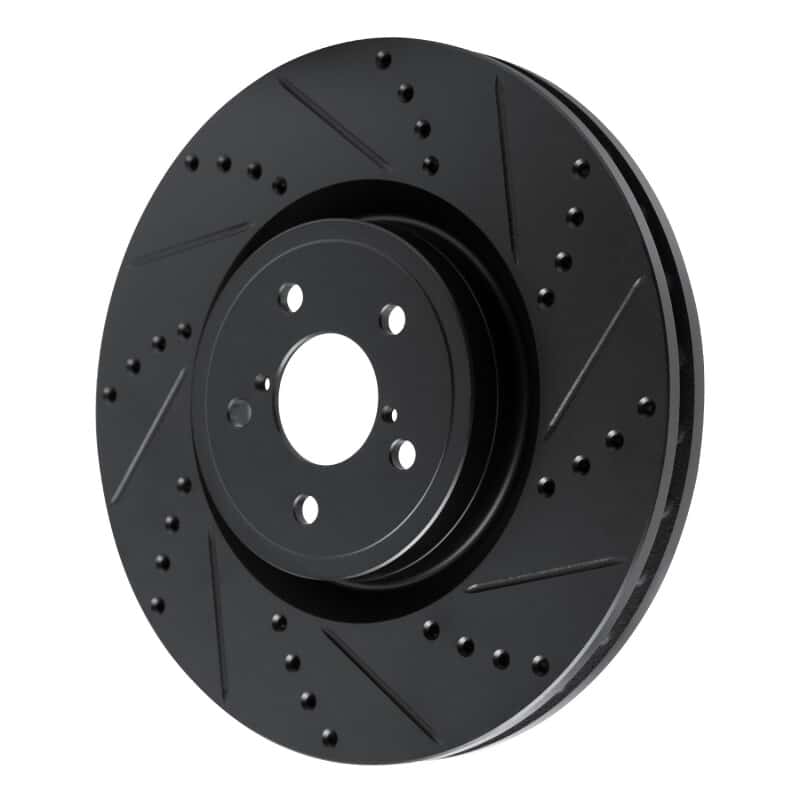 R1 Concepts — R1 03-25 Subaru Impreza Front Right Drilled & Slotted Black Brake Rotor
R1 Brake Rotor Drill - view 2