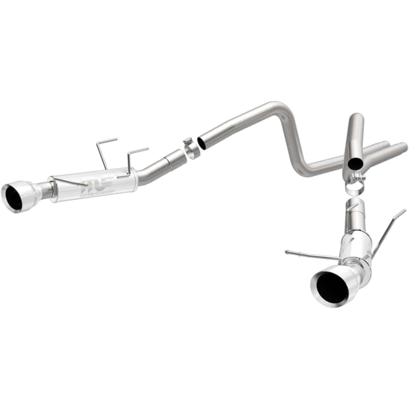Magnaflow — Magnaflow 2014 Ford Mustang V6 3.7L Comp Series Dual Split Rear Polished Stainless C/B Perf Exhaust
Cat-Back - view 2