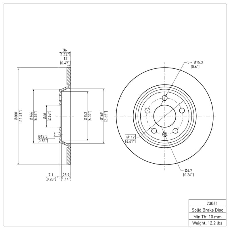 DFC — DFC 08-25 Audi A4 (Mexico) Rear GeoSPEC Coated Rotor
DFC Brake Rotor - view 6