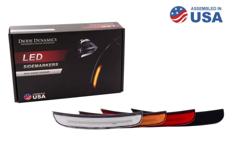 Diode Dynamics — Diode Dynamics 15-21 Dodge Charger LED Sidemarkers - Amber Red (set) - view 8