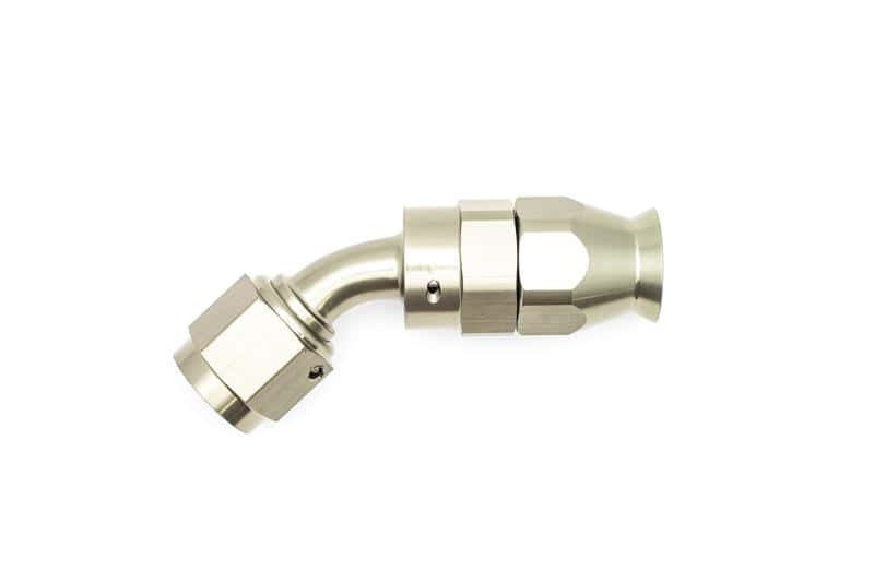 DeatschWerks — DeatschWerks 6AN Female Swivel 45-Degree Hose End PTFE (Incl. 1 Olive Insert) - view 1
