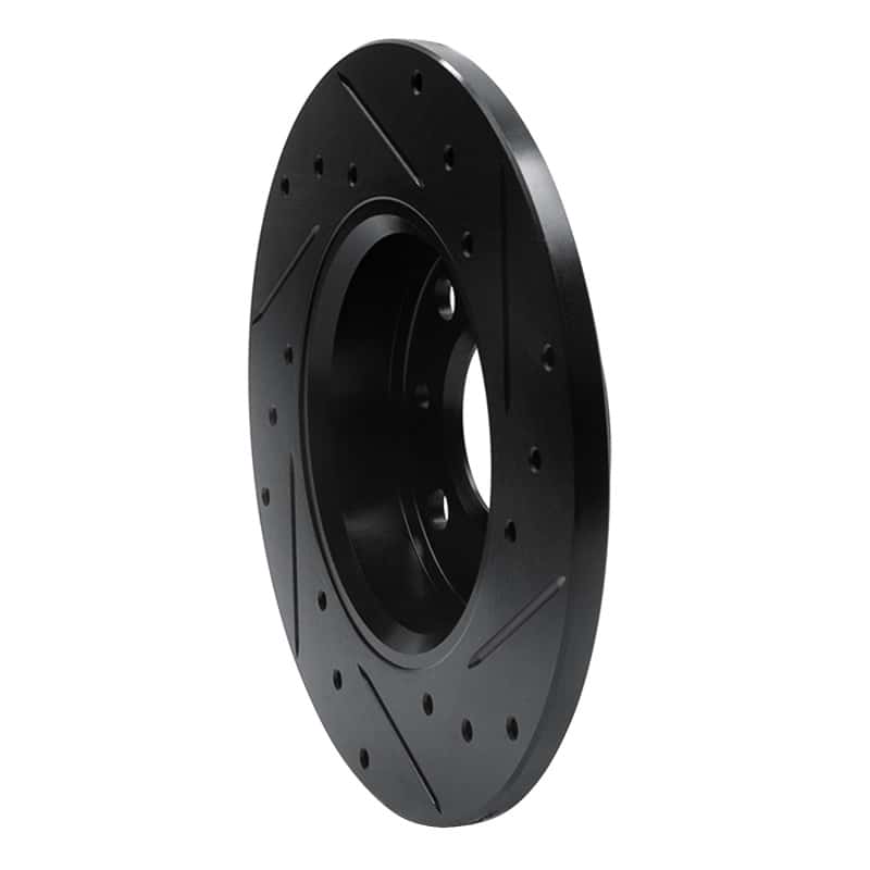R1 Concepts — R1 2009-2019 Fiat 500 (Mexico) Rear Left Drilled & Slotted Black Brake Rotor
R1 Brake Rotor Drill - view 4