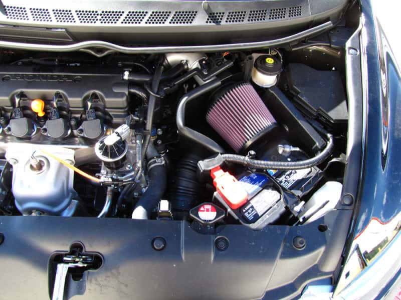 K&N Engineering — K&N 06-09 Civic 1.8L Silver Typhoon Short Ram Intake
Performance Air Inta
Air Intake System - view 3