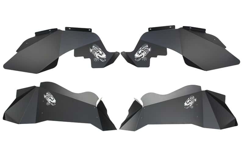 Fishbone Offroad — Fishbone Offroad 07-18 Jeep Wrangler JK Logo Aluminum Inner Fenders - Black Powdercoat - view 2