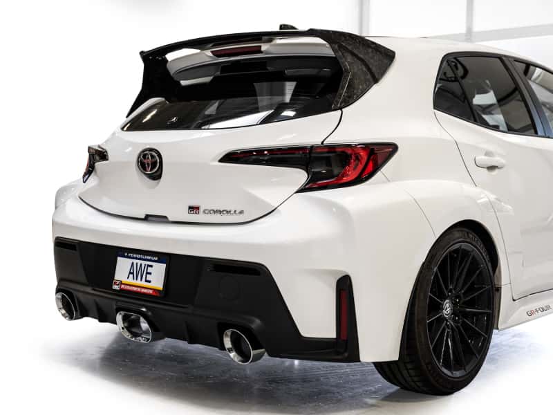 AWE Tuning — AWE 23-24 Toyota GR Corolla Touring Edition Catback Exhaust - Chrome Silver Tips
Touring Catback - view 3