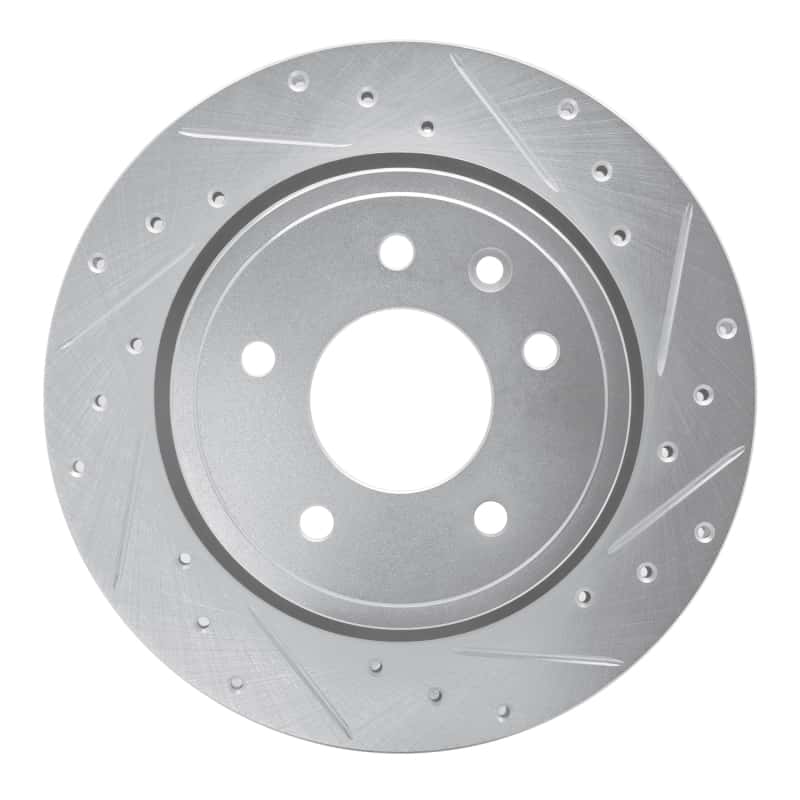 R1 Concepts — R1 1995-2006 Jaguar XJS Rear Right Drilled & Slotted Silver Brake Rotor
R1 Brake Rotor Drill - view 1