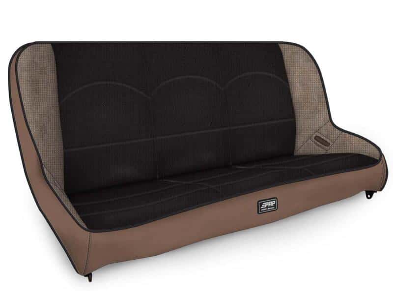 PRP Seats — PRP Jeep JKU/JLU Low Back Rear Bench - Tan / Black
Bench - view 2