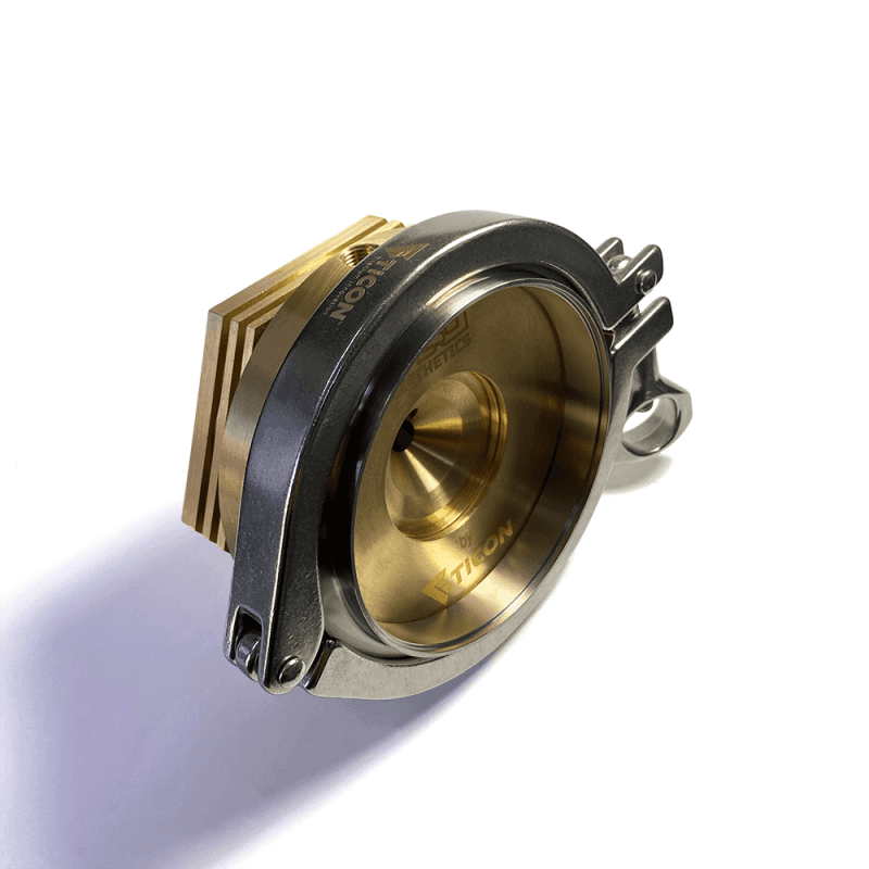 Ticon — Ticon Industries Tig Aesthetics 3in Universal V-Band Heat Sink w/ Purge - Tellurium Copper - view 4