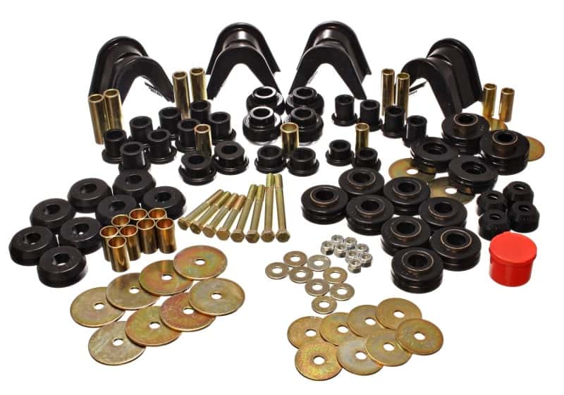 Energy Suspension — Energy Suspension 66-77 Ford Bronco 4WD (w/ 4 Deg C-Bushings) Black Hyper-Flex Master Bushing Set
Master Bushing Kit - view 1