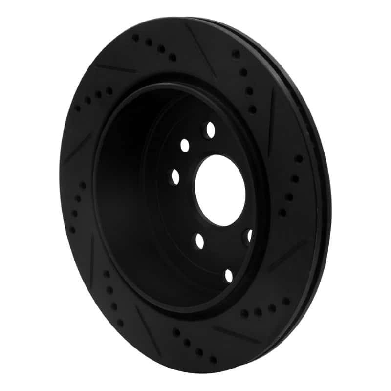 R1 Concepts — R1 08-12 Land Rover LR2 Rear Left Drilled & Slotted Black Brake Rotor
R1 Brake Rotor Drill - view 4