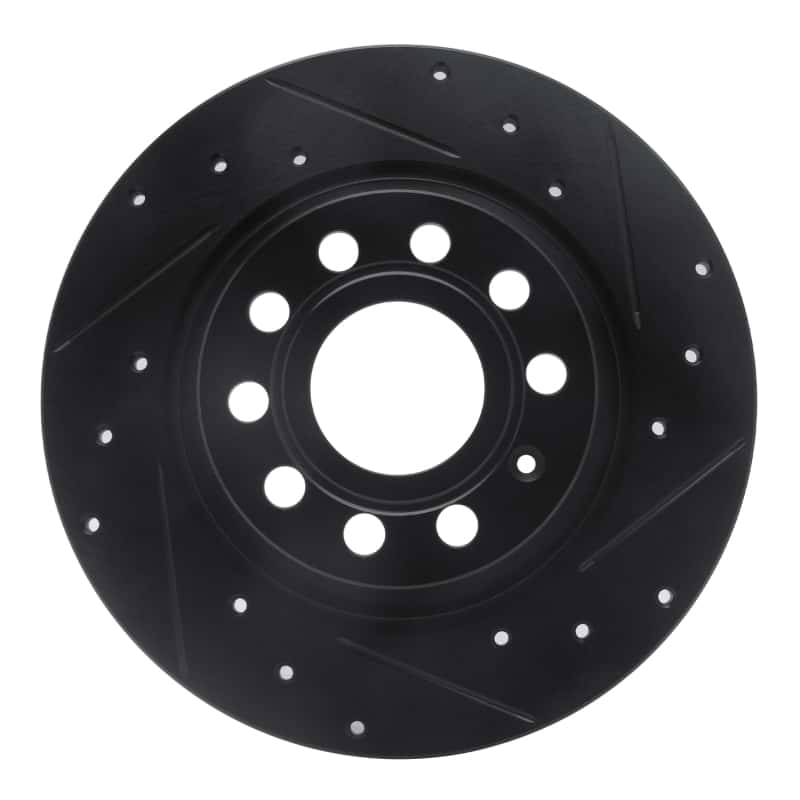 R1 Concepts — R1 05-18 Audi A3 Rear Right Drilled & Slotted Black Brake Rotor
R1 Brake Rotor Drill - view 1