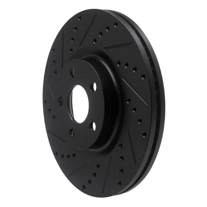 R1 Concepts — R1 17-20 Lincoln MKZ Front Left Drilled & Slotted Black Brake Rotor
R1 Brake Rotor Drill - view 2