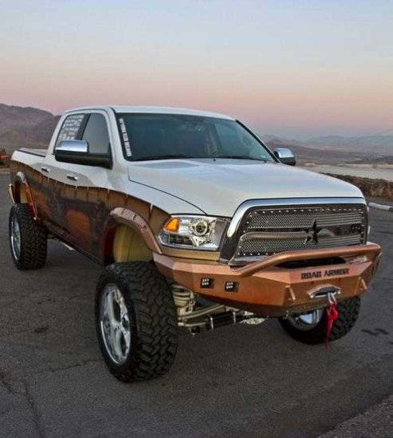 Road Armor — Road Armor 10-18 Ram 2500 Stealth Front Winch Bumper w/Pre-Runner Guard - Tex Blk - view 3