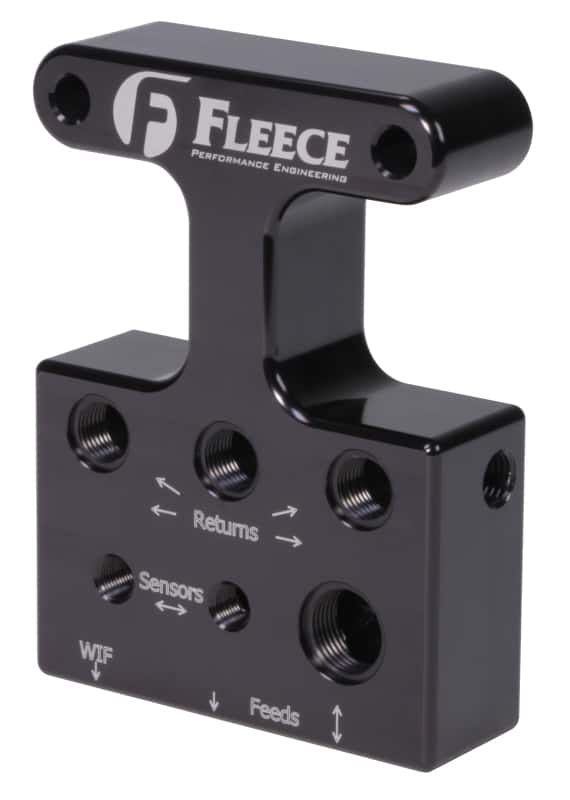 Fleece Performance — Fleece Performance 07.5-09 Dodge 6.7L Cummins 3rd Gen Fuel Distribution Block
Fuel Ln Junc. Block - view 4