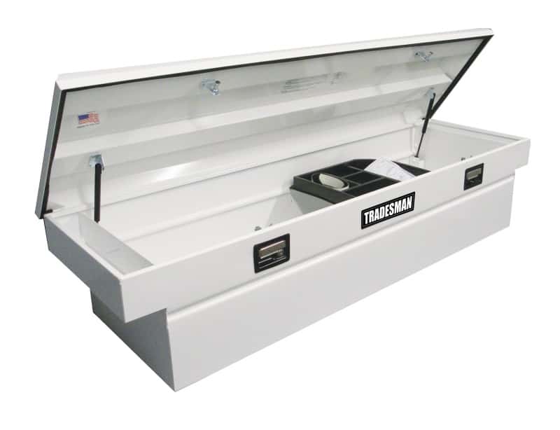 Tradesman — Tradesman Steel Cross Bed Truck Tool Box (70in.) - White - view 1