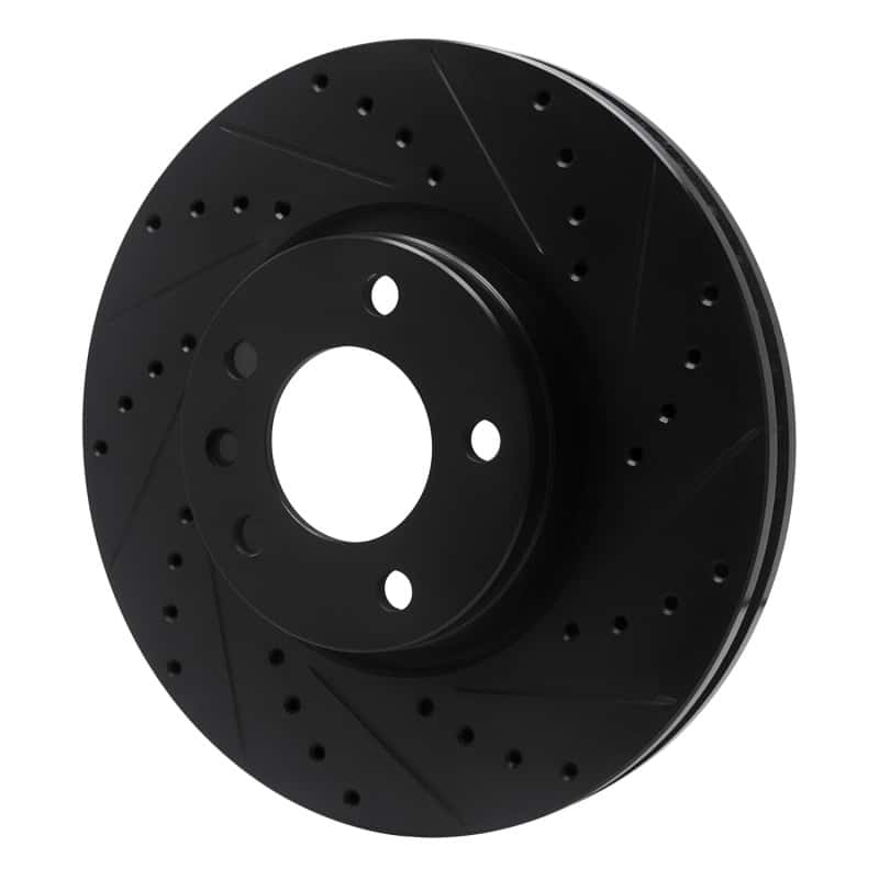 R1 Concepts — R1 97-01 Cadillac CATERA Front Right Drilled & Slotted Black Brake Rotor
R1 Brake Rotor Drill - view 2