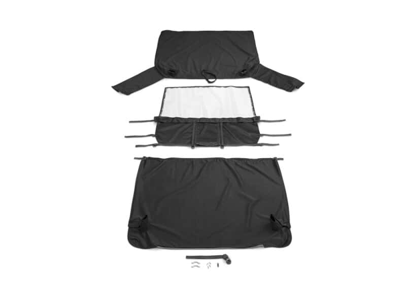 Rampage — Rampage 1992-1995 Jeep Wrangler(YJ) Cab Soft Top And Tonneau Cover - Black Denim
Top-Soft - view 2