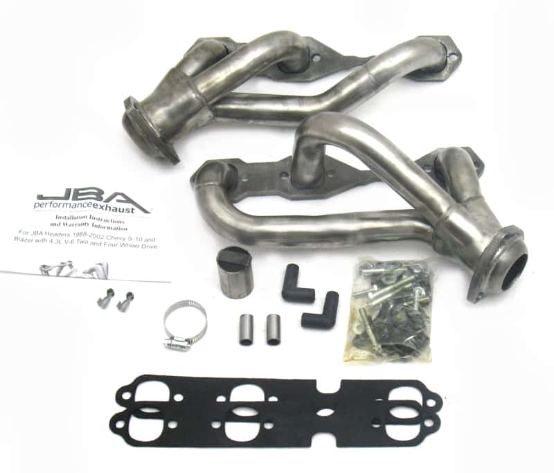 JBA — JBA 88-95 & 02-03 GM S-Truck 4.3L V6 4WD 1-1/2in Primary Raw 409SS Cat4Ward Header
Exhaust Header - view 1
