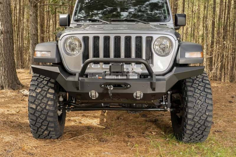 Rugged Ridge — Rugged Ridge HD Bumper Full Width Front 07-18 Jeep Wrangler JK 18-20 Jeep Wrangler JL 2020 JT
OFFROAD_BUMPERS
Bumper- Front - view 3