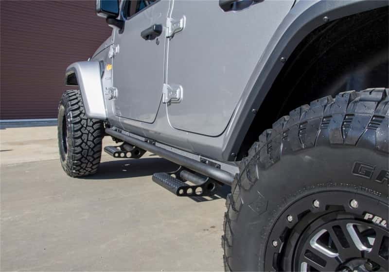 N-Fab — N-Fab RKR Rails 2018 Jeep Wrangler JL 4 Door Dab Length - Gloss Black - 1.75in
RKRStp 18-24 JL 4Dr - view 7