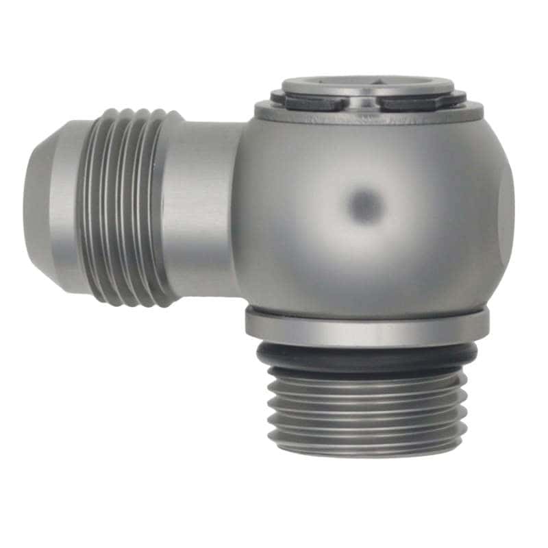 DeatschWerks — DeatschWerks 10AN ORB Male to 10AN Male Flare Low Profile 90-Degree Swivel - Anodized DW Titanium
Lines & Fittings - view 1