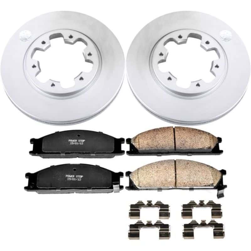 PowerStop — Power Stop 86-94 Nissan D21 Front Z17 Evolution Geomet Coated Brake Kit - view 1