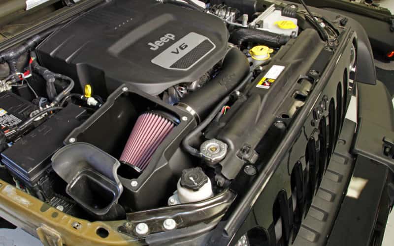 K&N Engineering — K&N 12-18 Jeep Wrangler 3.6L V6 Performance Intake Kit w/ Snorkel
Elevated Intake Kit - view 6