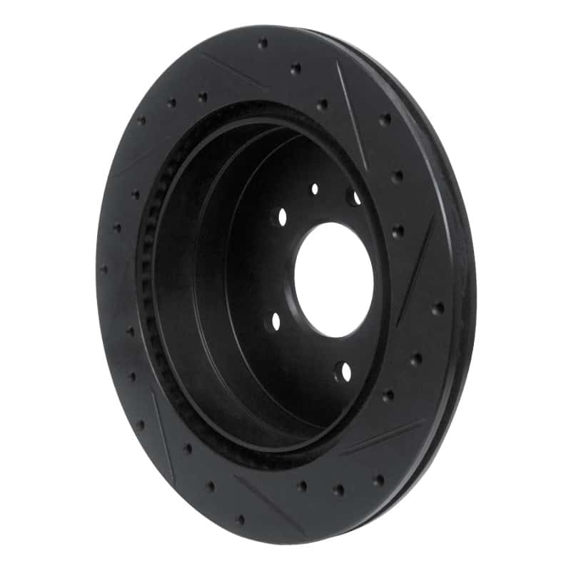 R1 Concepts — R1 07-15 Chevrolet Equinox Rear Left Drilled & Slotted Black Brake Rotor
R1 Brake Rotor Drill - view 4