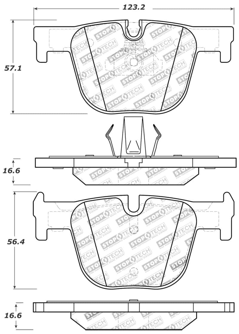 Stoptech — StopTech Performance Brake Pads
Sprt Brk Pad W/Hdwr - view 2