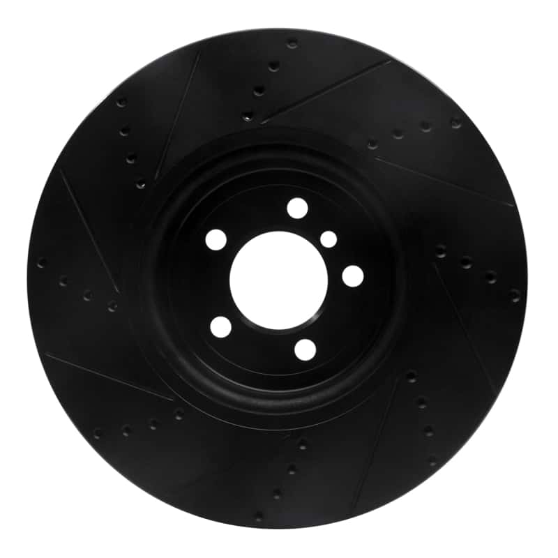 R1 Concepts — R1 13-20 BMW 440I Coupe Front Right Drilled & Slotted Black Brake Rotor
R1 Brake Rotor Drill - view 5