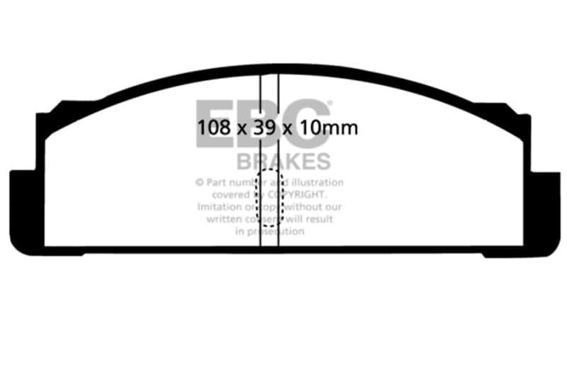 EBC — EBC 68-83 Fiat 124 1.6 Greenstuff Rear Brake Pads
Disc Brake Pad - view 1