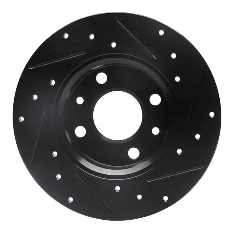 R1 Concepts — R1 2009-2019 Fiat 500 (Mexico) Rear Left Drilled & Slotted Black Brake Rotor
R1 Brake Rotor Drill - view 5