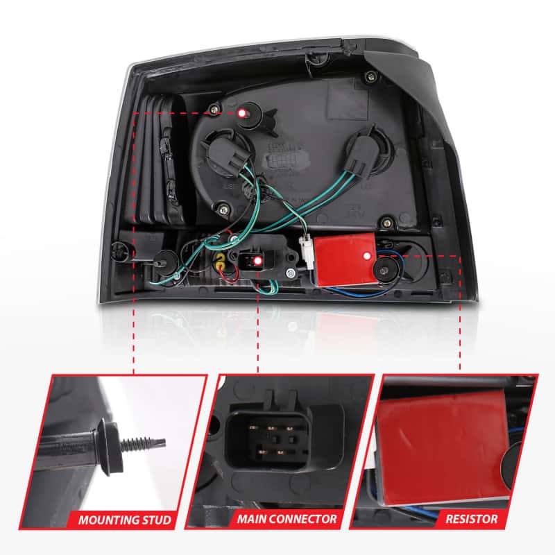 ANZO — ANZO 2006-2008 Dodge Charger LED Taillights Black - view 8
