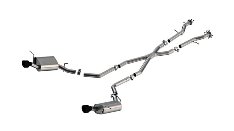 Borla — Borla 11-25 Dodge Durango 3.6L V6/5.7L V8 2+4WD S-Type Catback Exhaust - 4.5in Ceramic Black Tips
Cat-Back System - view 1