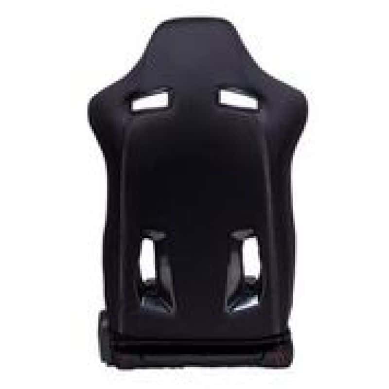 NRG — NRG Sport Seats (Pair) Cloth w/NRG Logo & NRG Arrow Cushion Imprint - Black w/Red Stitch - view 1