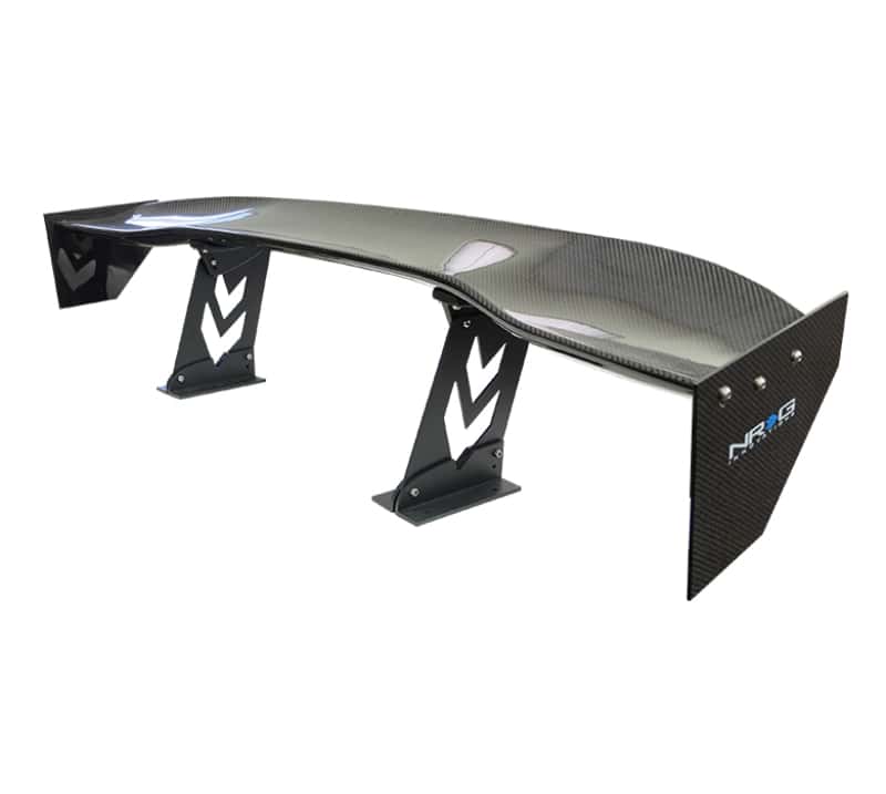 NRG — NRG Carbon Fiber Spoiler - Universal (59in.) NRG Logo Large End Plates - view 1