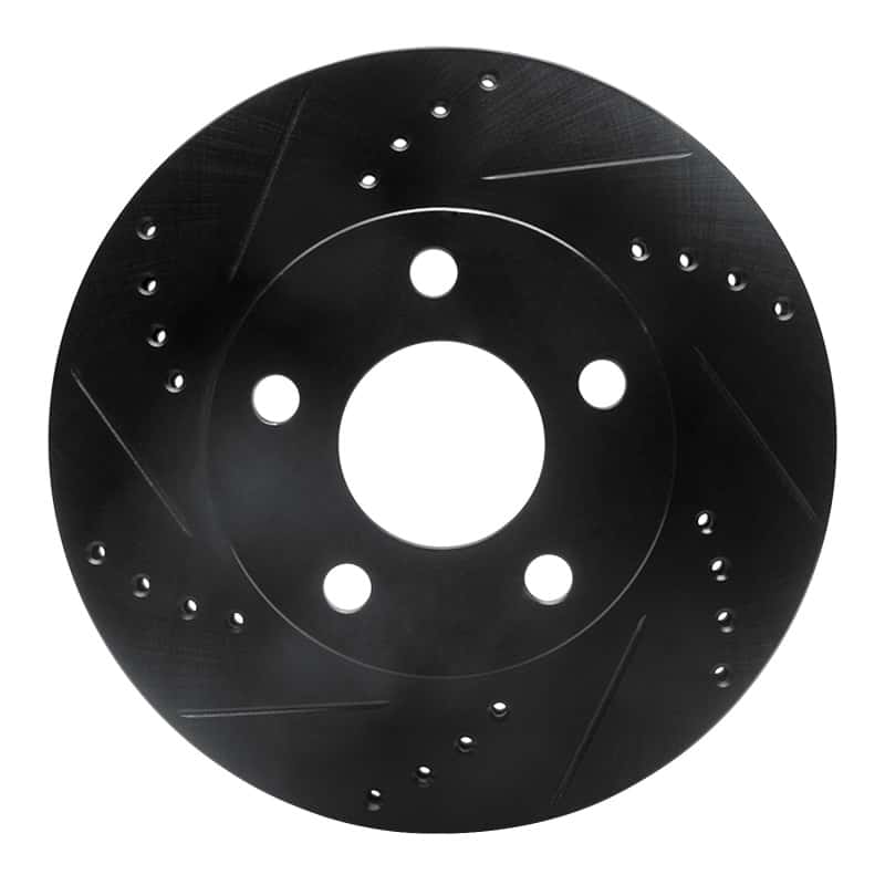 R1 Concepts — R1 97-05 Chevrolet Classic Front Left Drilled & Slotted Black Brake Rotor
R1 Brake Rotor Drill - view 1