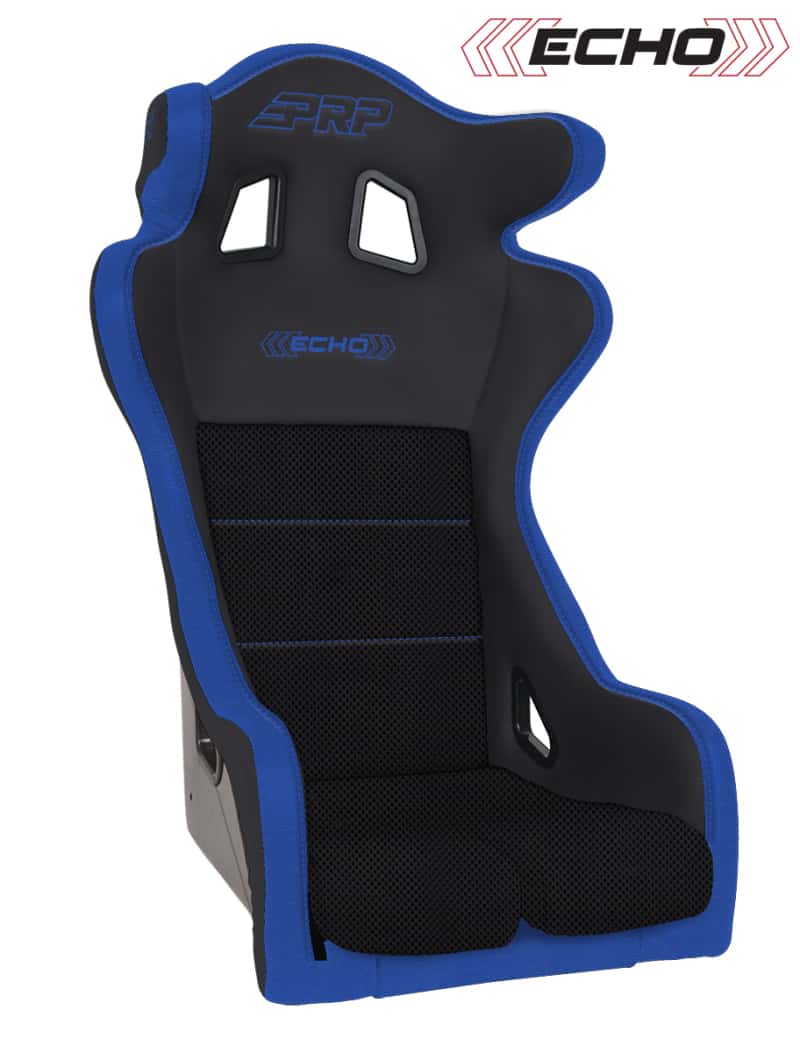PRP Seats — PRP Echo Composite Seat- Black/Blue (PRP Blue Outline/Delta Blue- Blue Stitching) - view 1