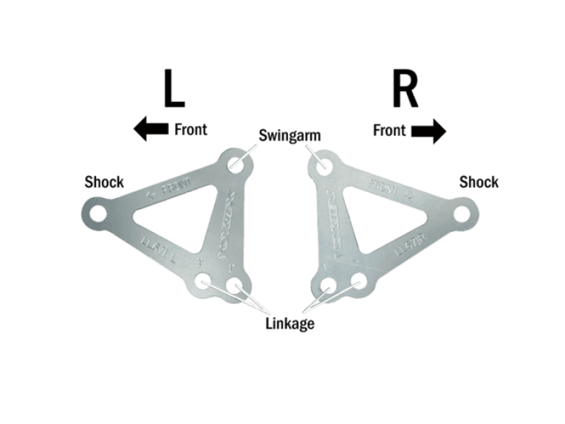 Vortex Racing — Vortex Racing 99-01,03-05 Yamaha YZF-R6,06-09 YZF-R6 S Lowering Link Kit- Silver - view 1