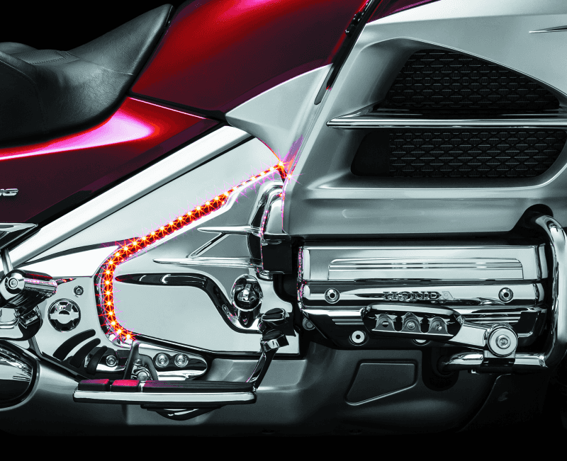 Kuryakyn — Kuryakyn Louvered Transmission Cover 01-17 Honda GL1800 Chrome - view 2