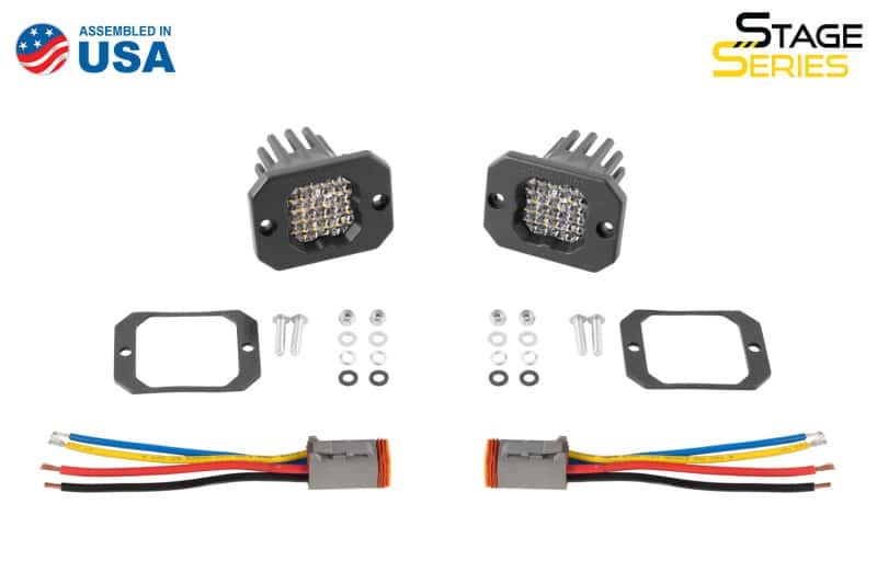 Diode Dynamics — Diode Dynamics Stage Series C1R - White Flood Flush Mount LED Pod (Pair) - view 2